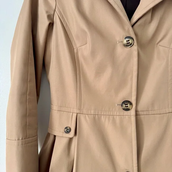 Calvin Klein Hooded Skirted Raincoat - Picture 5 of 10